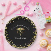 Doctor of Nursing Practice Graduation Black Gold Pappteller (Party)