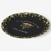 Doctor of Nursing Practice Graduation Black Gold Pappteller (Schrägansicht)