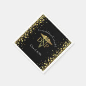 Doctor of Nursing Practice Graduation Black Gold Serviette (Ecke)