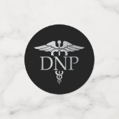 Doctor of Nursing Practice Graduation Black Silver Konfetti (Klein Vorderseite)