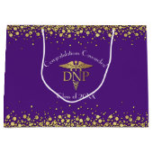 Doctor of Nursing Practice Graduation Purple Gold Große Geschenktüte (Vorderseite)