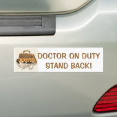 Doctor On Duty Stand Back custom name Autoaufkleber (Auf Auto)