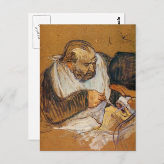 Doctor Pean arbeitet mit Toulouse-Lautrec Postkarte (Vorne/Hinten)