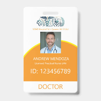 Doctor Physicians Hospital Employee Tag & Badges Ausweis