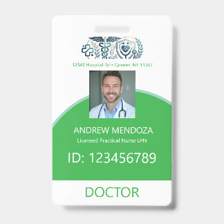 Doctor Physicians Hospital Employee Tag & Badges Ausweis