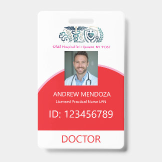 Doctor Physicians Hospital Employee Tag & Badges Ausweis