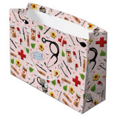Doctor Pink Große Geschenktüte (Rückseite Schrägansicht)
