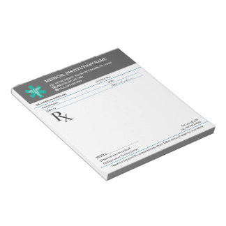 Doctor Prescription Medical RX Pad – Charcoal Grey Notizblock