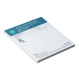 Doctor Prescription Medical RX Pad – Editable Navy Notizblock