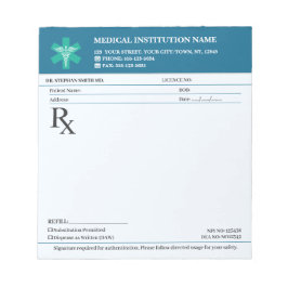 Doctor Prescription Medical RX Pad – Editable Navy Notizblock