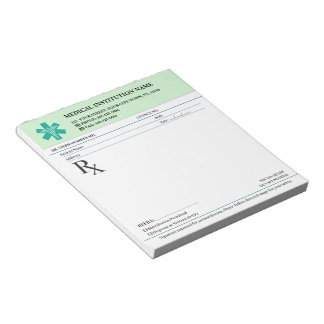 Doctor Prescription Medical RX Pad – Mint Green Notizblock
