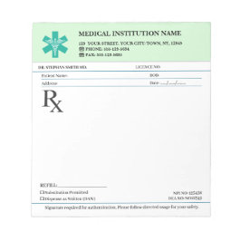 Doctor Prescription Medical RX Pad – Mint Green Notizblock
