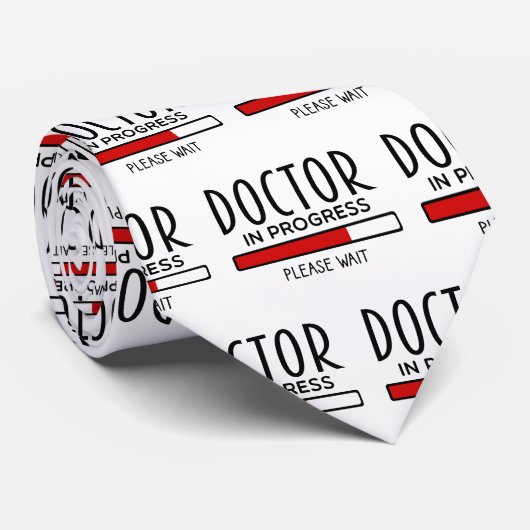 Doctor Progress Please Wait Funny Med School Krawatte (Gerollt)