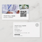 Doctor QR Code Logo Social Media Visitenkarte (Vorne/Hinten)