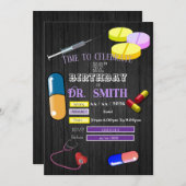 doctor’s birthday einladung (Vorne/Hinten)