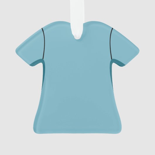 Doctor Scrubs Stethoscope Blue Shirt Weihnachten Ornament (Rückseite)