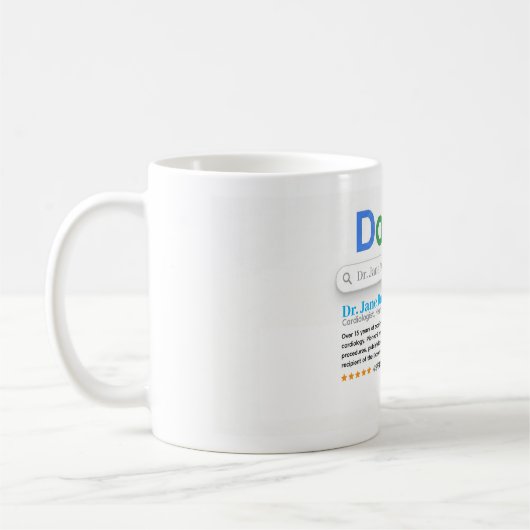 Doctor Search Style Custom Name Mug – Personalized Kaffeetasse (Links)