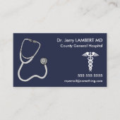 Doctor Stethoscope Blue Visitenkarte (Vorderseite)