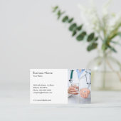 Doctor Stethoscope Pills Photo Visitenkarte (Stehend Vorderseite)