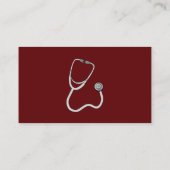 Doctor Stethoscope Red Visitenkarte (Rückseite)