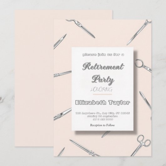 Doctor  Surgeon nurse retirement invitation Einladung (Vorne/Hinten)