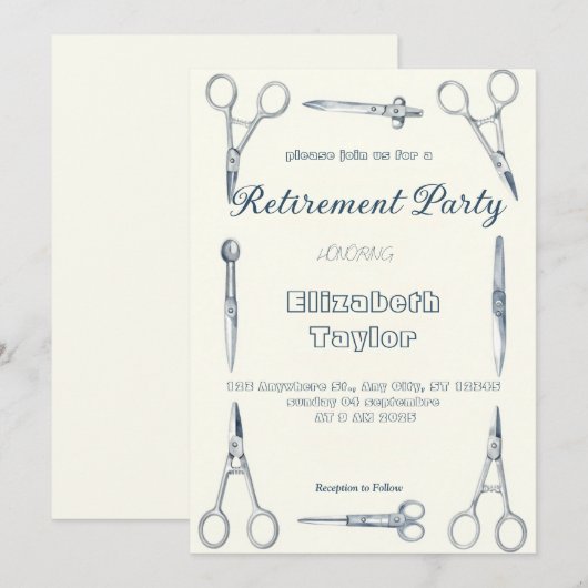 Doctor  Surgeon nurse retirement invitation Einladung (Vorne/Hinten)