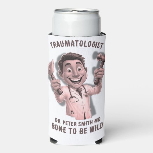  DOCTOR traumatologist Bone to be wild Selters Dosenkühler (Seltzer Vorderseite)