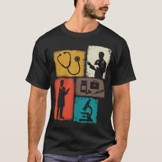 Doctor Vintage Collage Medical Men Physician Surge T-Shirt