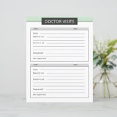 Doctor visit planner template (Stehend Vorderseite)