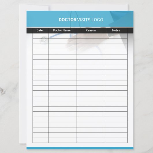 Doctor Visit Planner Template (Vorderseite)