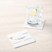 Doctor white rechteckiger pappuntersetzer (Vor Ort)