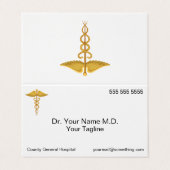 Doctor white visitenkarten (Außenseite Aufgefaltet)