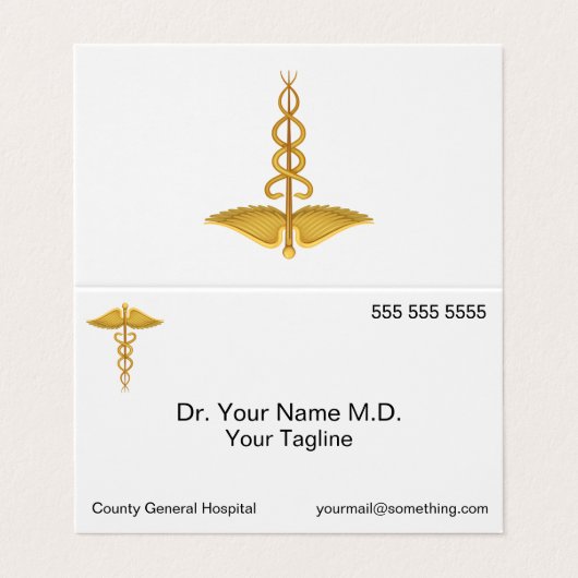 Doctor white visitenkarten (Außenseite Aufgefaltet)