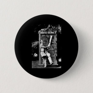 Doctor Who Peter Davison Cricket Tardis 1981 Tank Button