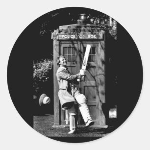 Doctor Who Peter Davison Cricket Tardis 1981 Tank Runder Aufkleber