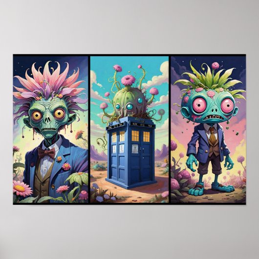 Doctor Zombie Who Poster (Vorne)