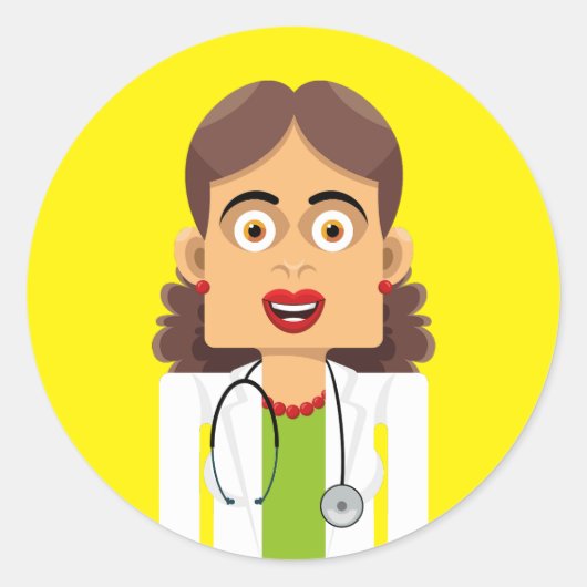 Doctora Runder Aufkleber (Vorderseite)