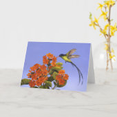 Doctorbird - nationaler Vogel von Jamaika Karte (Gelbe Blume)