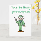 *DOCTOR'S* BIRTHDAY *DOUBLE DOSE OF FUN & RELAX* KARTE (Gelbe Blume)