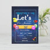 Doctor's birthday Einladung (Stehend Vorderseite)