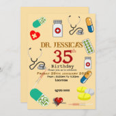  Doctor's birthday   Einladung (Vorne/Hinten)