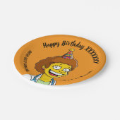 DOCTORS BIRTHDAY orange pediatric anti-stress Pappteller (Schrägansicht)