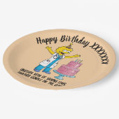 DOCTORS BIRTHDAY orange pediatric anti-stress Pappteller (Schrägansicht)