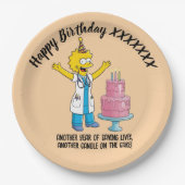 DOCTORS BIRTHDAY orange pediatric anti-stress Pappteller (Vorderseite)