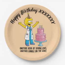 DOCTORS BIRTHDAY orange pediatric anti-stress Pappteller