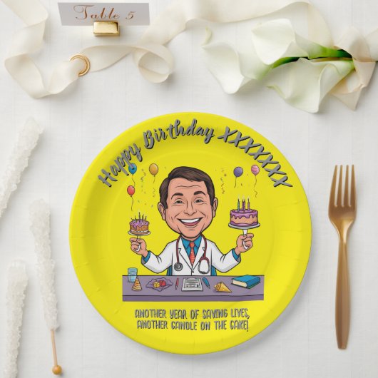  DOCTORS BIRTHDAY PARTY CALM ANTISTRESS PAPPTELLER (Hochzeit)