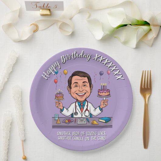  DOCTORS BIRTHDAY PARTY CALM ANTISTRESS PAPPTELLER (Hochzeit)