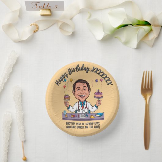  DOCTORS BIRTHDAY PARTY CALM ANTISTRESS PAPPTELLER (Hochzeit)