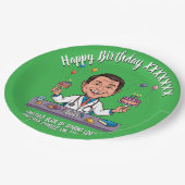  DOCTORS BIRTHDAY PARTY GREEN ANTISTRESS PAPPTELLER (Schrägansicht)