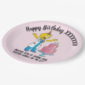 DOCTORS BIRTHDAY pink pediatric anti-stress Pappteller (Schrägansicht)